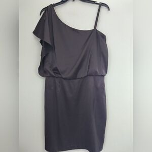 Jessica Simpson Chocolate Brown One Shoulder Dress Size 10